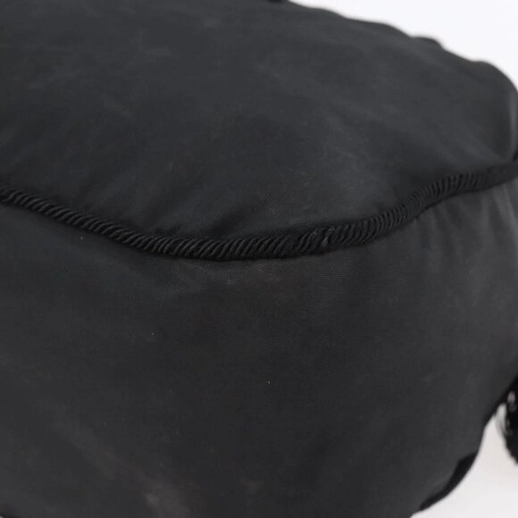 PRADA Beads Fringe Tote Bag Nylon Black Silver Auth bs30470 - Picture 4 of 16